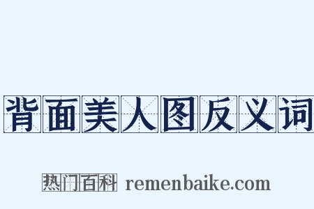背面美人图反义词是什么意思的图片